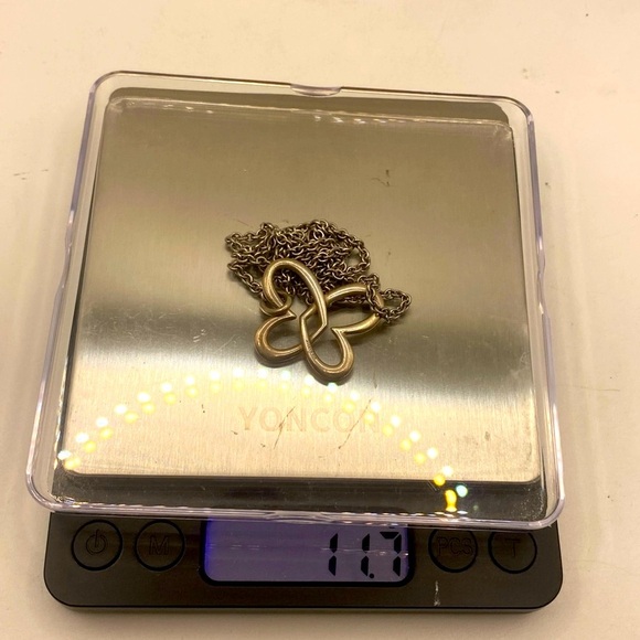 James Avery Retired Linked Heart Butterfly Chain with Pendant - Picture 5 of 6